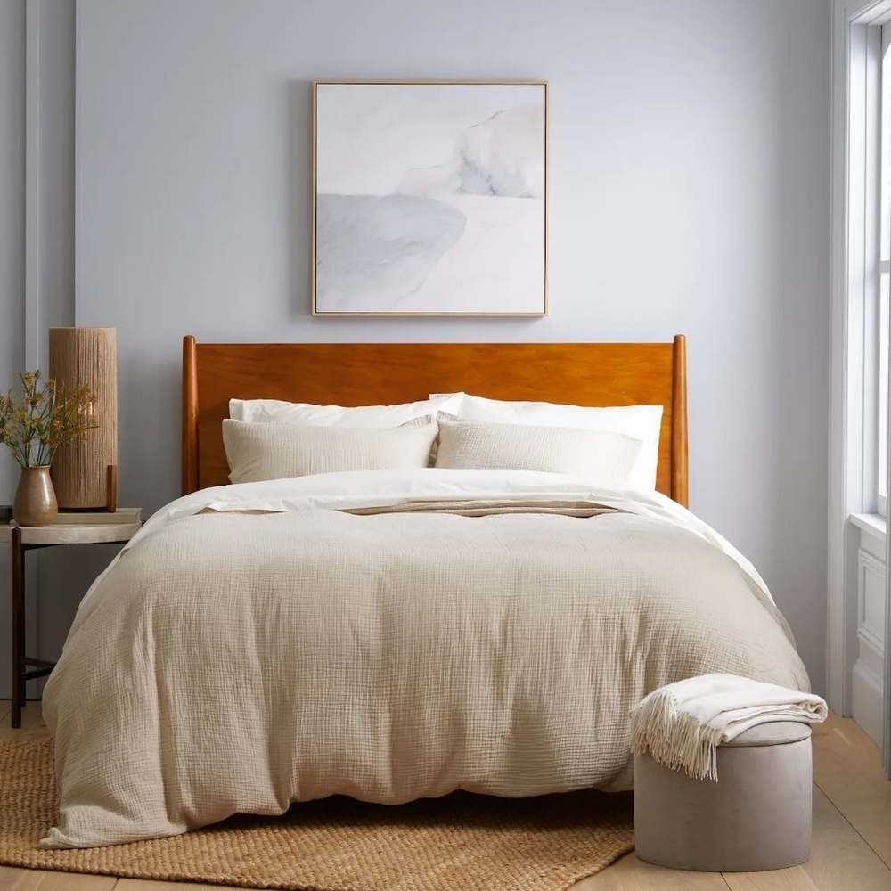 Quince Dune Airy Gauze King/ Cal KING Duvet Cover Set NWOT